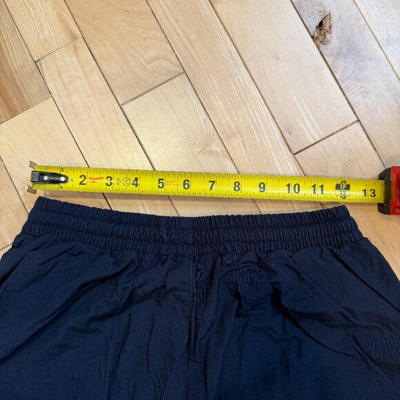 VTG Abercrombie & Fitch Track Pants Mens Small Navy Jersey Lined Zip Legs Korea - Picture 11 of 13